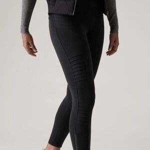 Athleta Black Delancey Moto Tight